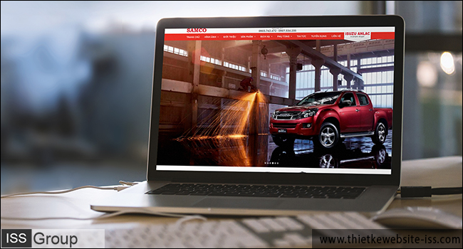 thiet ke website dich vu oto isuzu