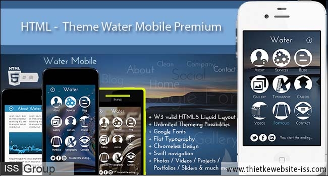 html   theme water mobile premium