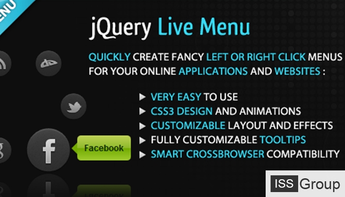 jquery live menu support website   tao menu dong